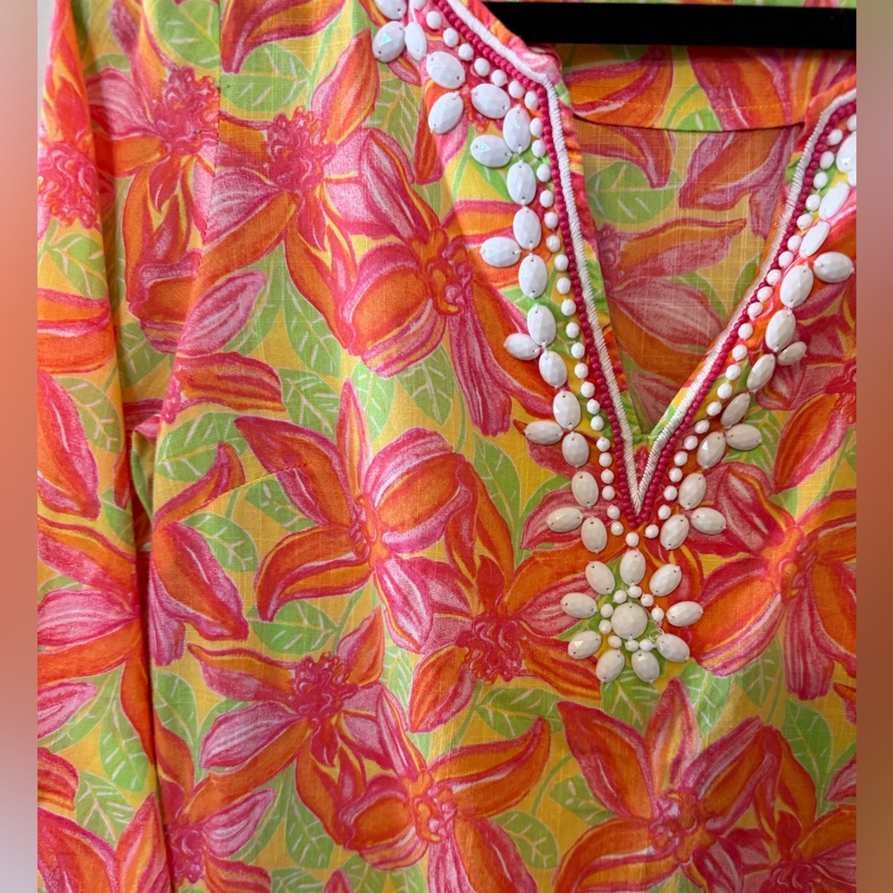 Lilly Pulitzer Pink and Orange Floral Dress - Picture 4 of 8